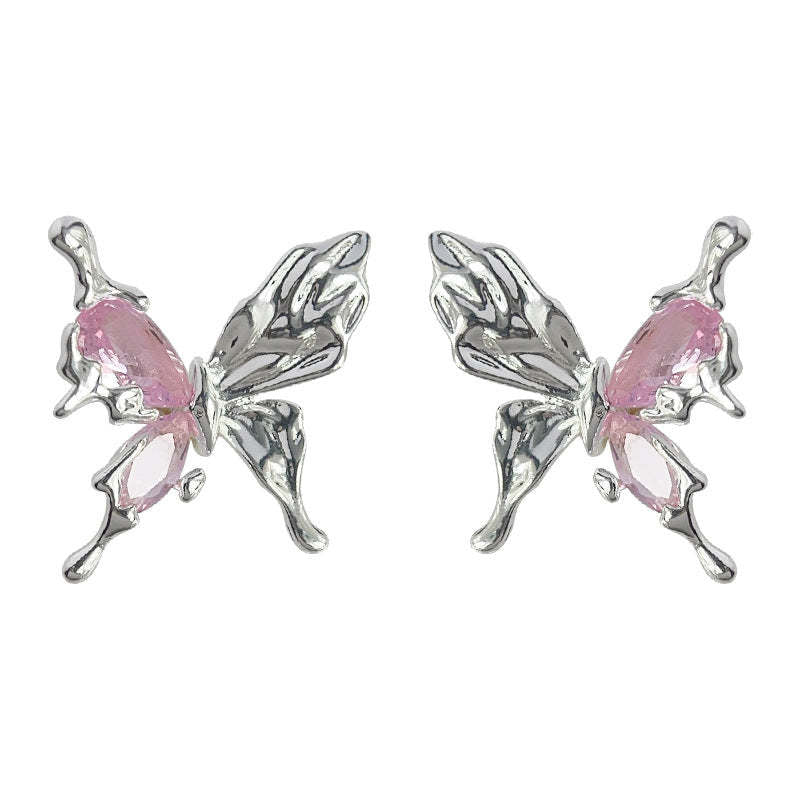 C관 - 인스타그램 스타일 액체 큐빅 나비 귀걸이 [3984] 24.05-1