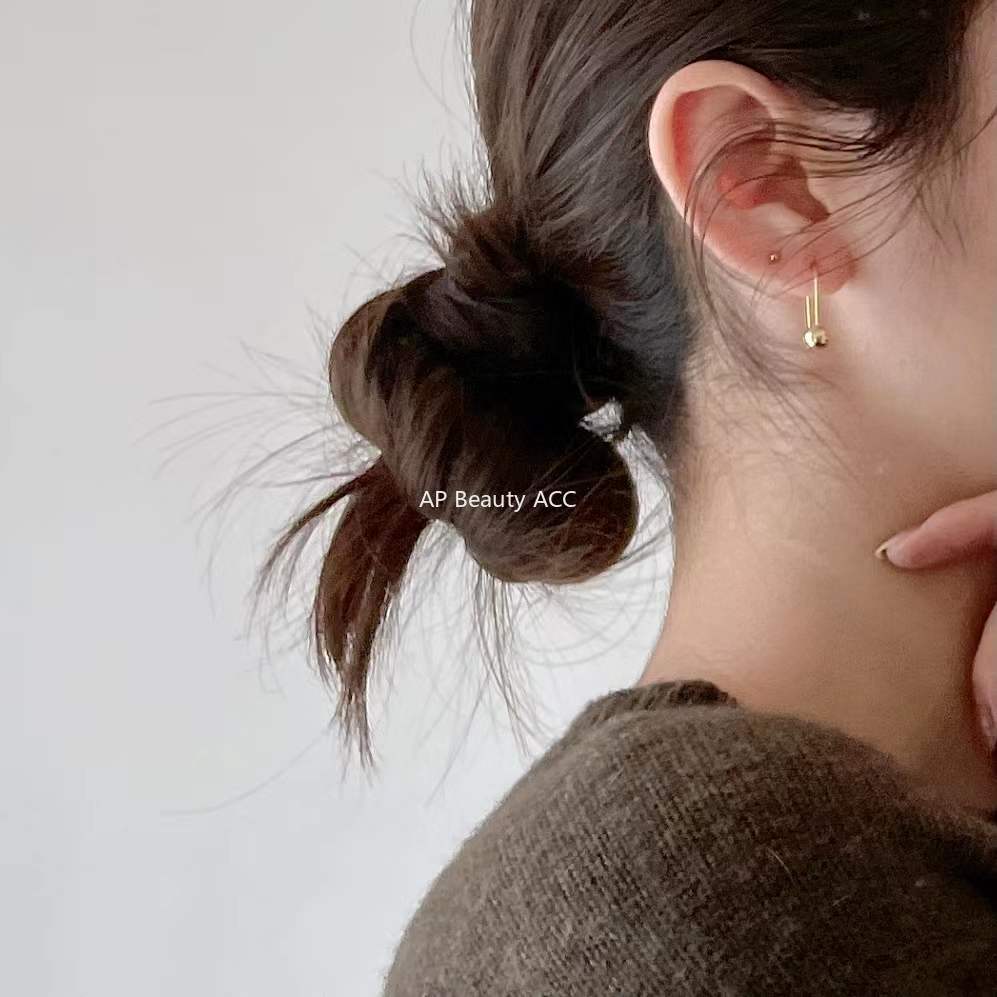 F관 - 925 실버 비즈 볼 후크 귀걸이 [C883] 25.12-1