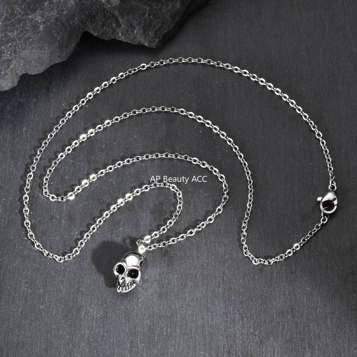 G관 - 스테인리스 스틸 해골 펜던트 체인 목걸이 [NC-2619] 25.12-2