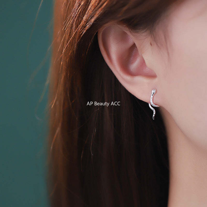 B관 - 925 실버 행운의 뱀 모양 귀걸이 [YC6261E_1-YC6263E_1] 24.11-4