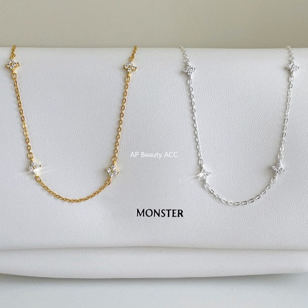 A관 - 925 실버 네잎클로버 디자인 목걸이 [XL-1228] 25.11-1