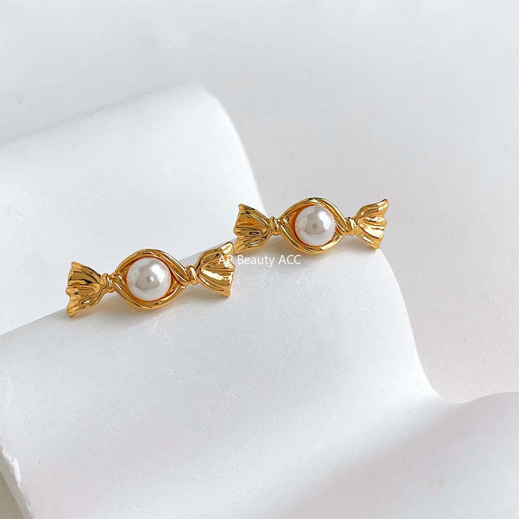 C관 - 14K 도금 사탕 모티프 감각적 귀걸이 [4287] 24.06-2