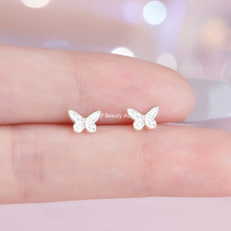 B관 - 999 실버 나비 U자형 드롭 피어싱 귀걸이 [YC2615E_1] 25.10-1