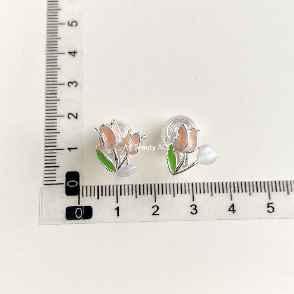 C관 - 큐빅 레진 진주 무피어싱 나선형 이어커프 귀걸이 [EJ0203F] 25.02-3