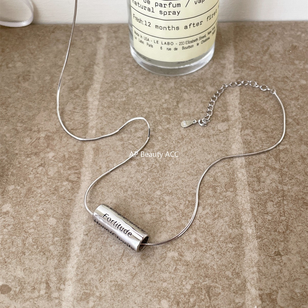 A관 - 925 실버 이니셜 원통 펜던트 목걸이 [XL-1213] 25.10-1