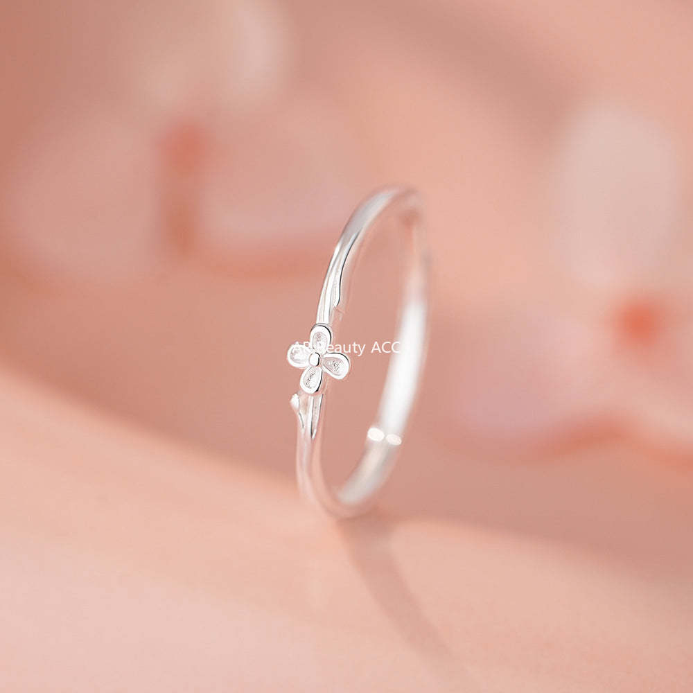 B관 - 999 실버 미니 플라워 오픈 반지 [YC5020R_1] 25.12-1