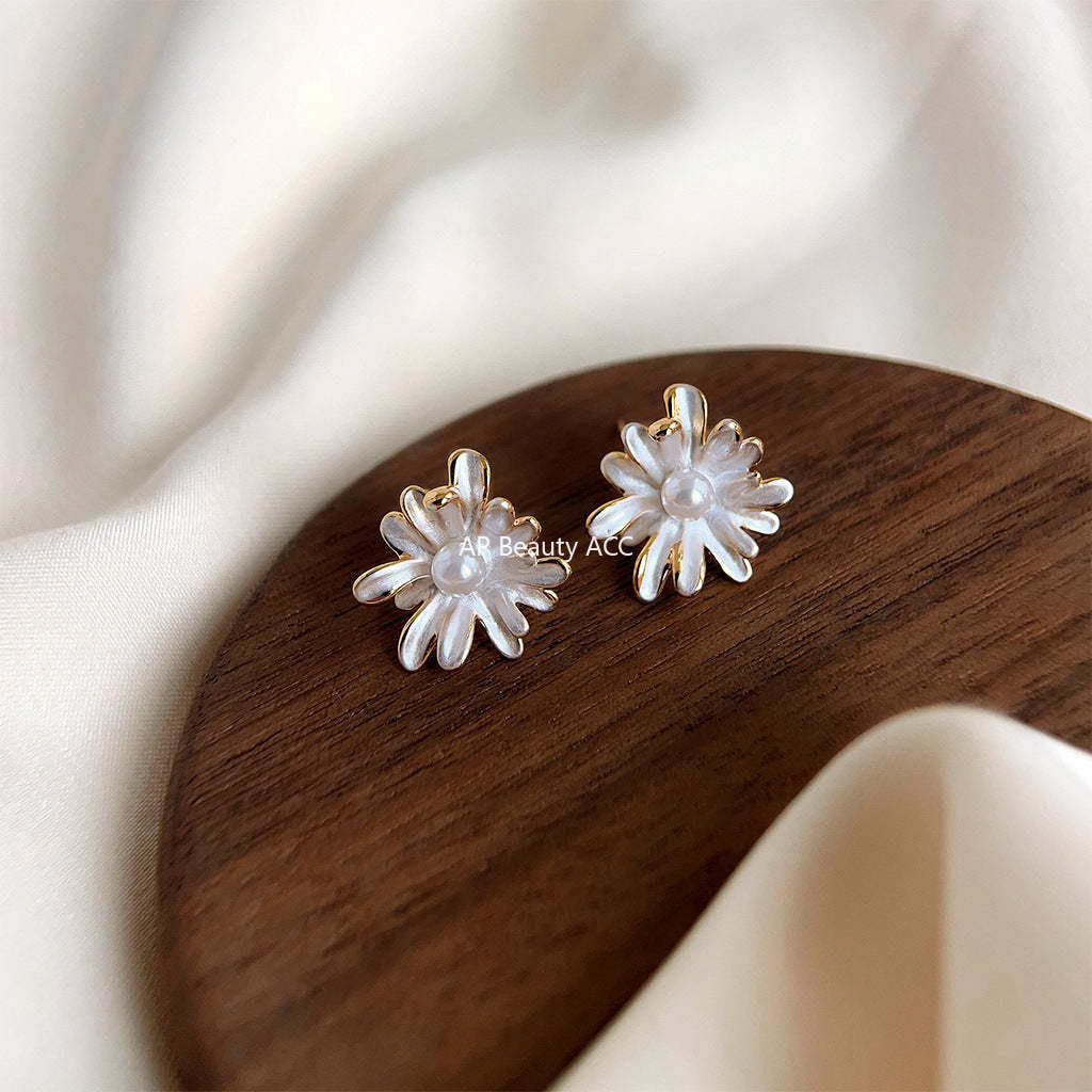 C관 - 여름 새 디자인 데이지 귀걸이 고급스러운 14K 도금 은침 귀걸이 [4060] 24.05-3