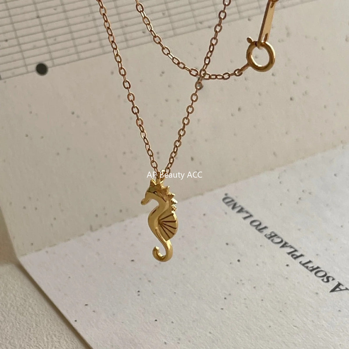 F관 - 925 실버 해마 펜던트 목걸이 [B1379] 25.10-2