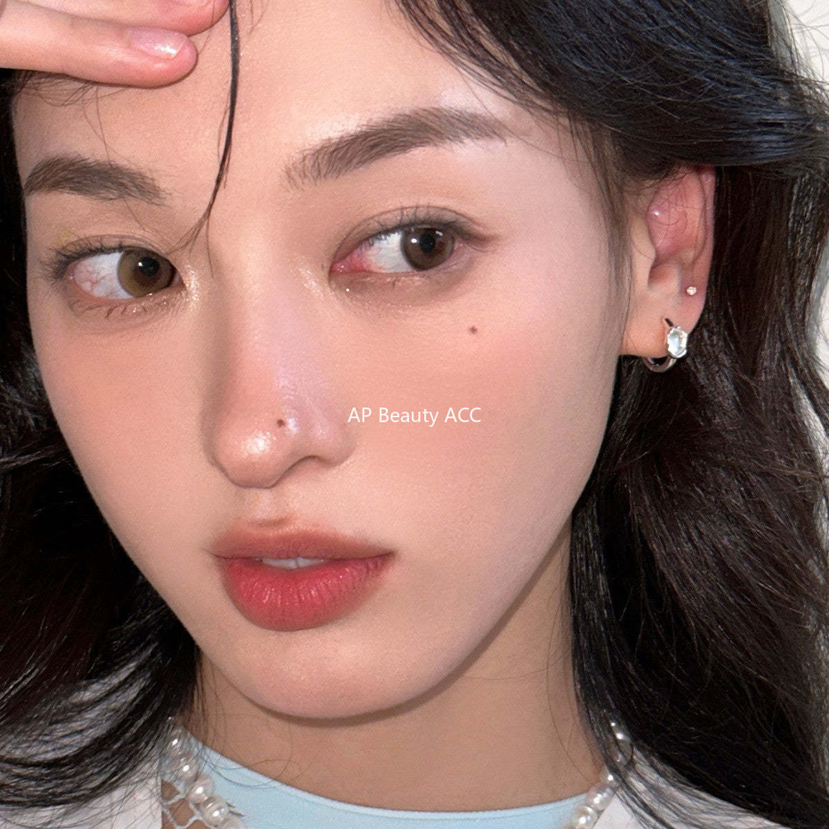 A관 - 925 은침 하트 문스톤 큐빅 귀걸이 [EH-3704] 25.06-4