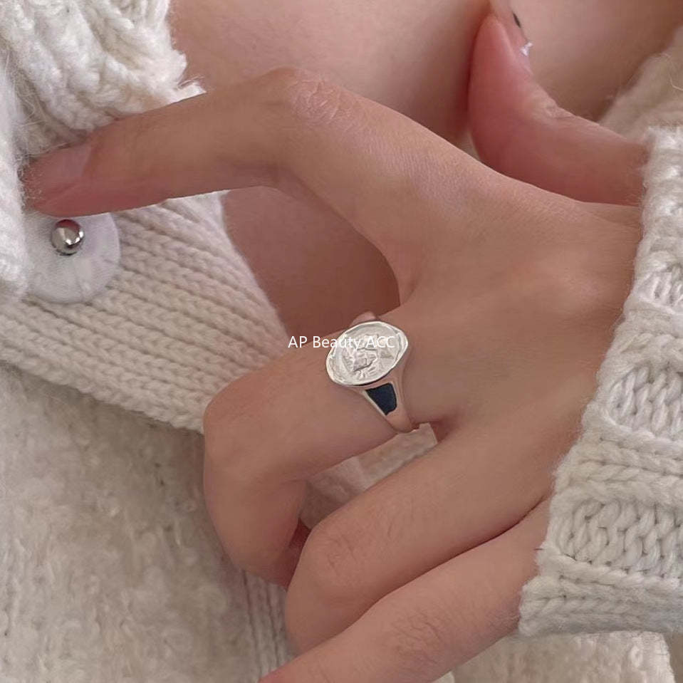 F관 - 925 실버 원형 유럽 인물상 디자인 반지 [J1134] 25.10-4