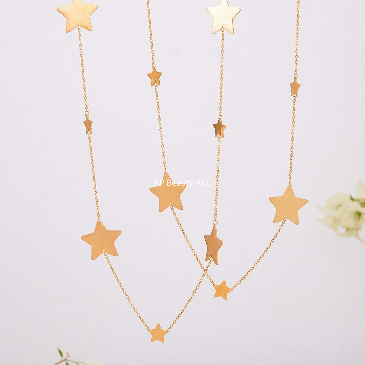 D관 - 스테인리스 18K 도금 별 디자인 목걸이 귀걸이 반지 [TXP457] 25.10-5