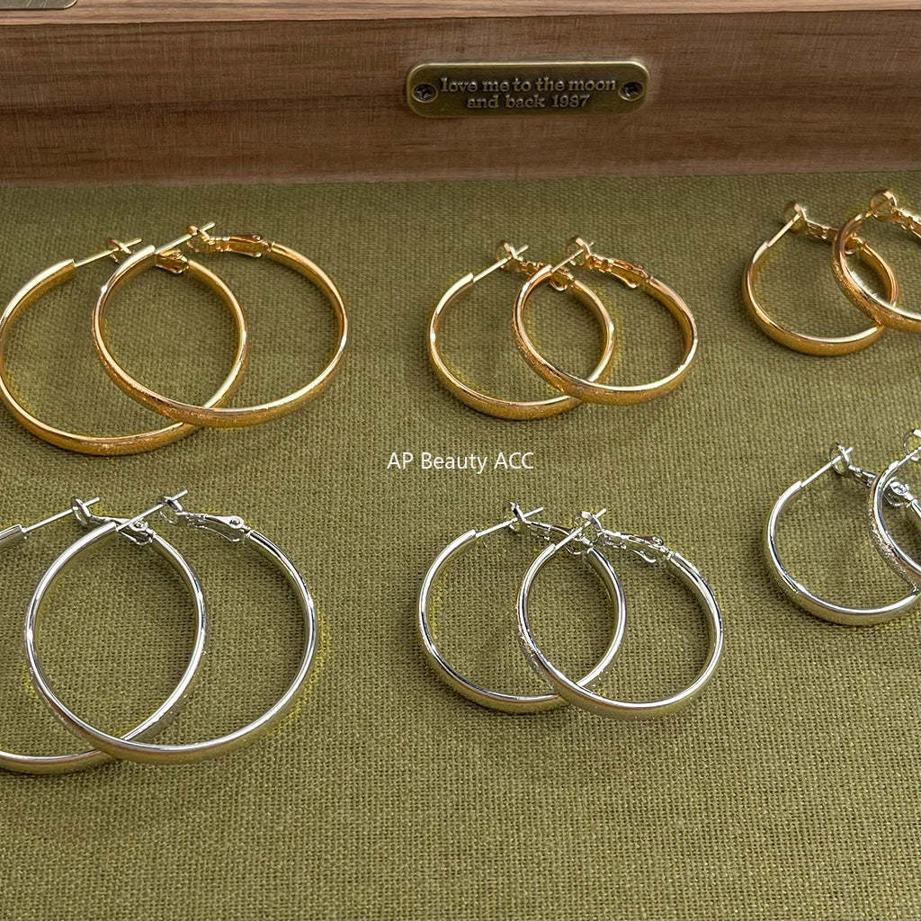 C관 - 무광 14K 도금 미니멀 링 귀걸이 [5731-5736] 25.03-3