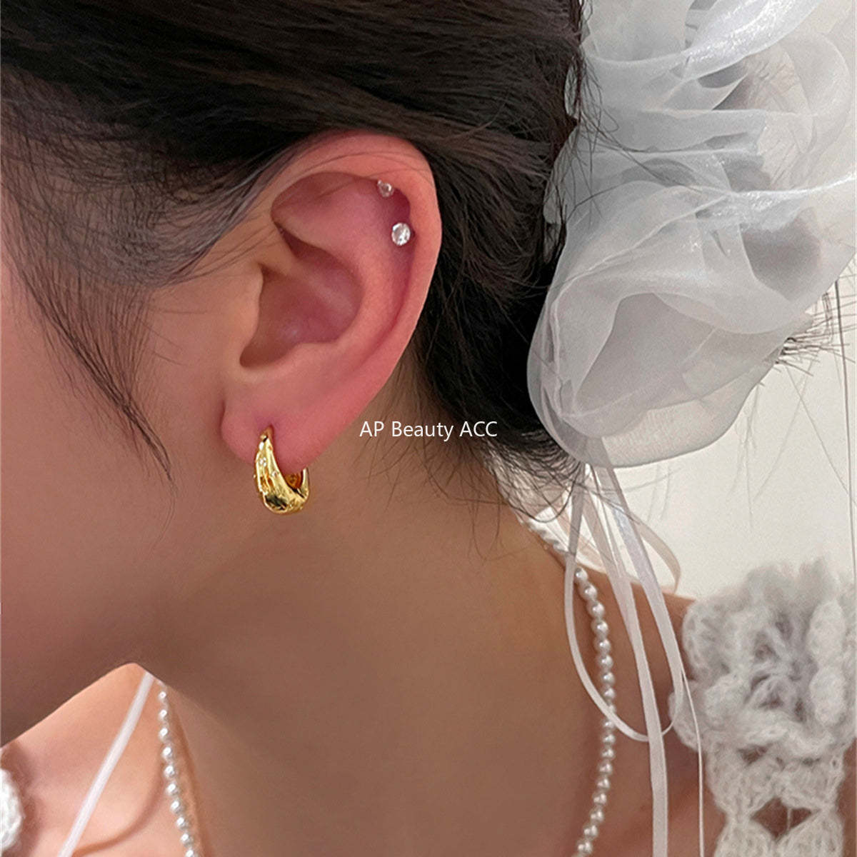 A관 - 큐빅 스타 포인트 925 은침 귀걸이 [EH-3684] 25.07-1