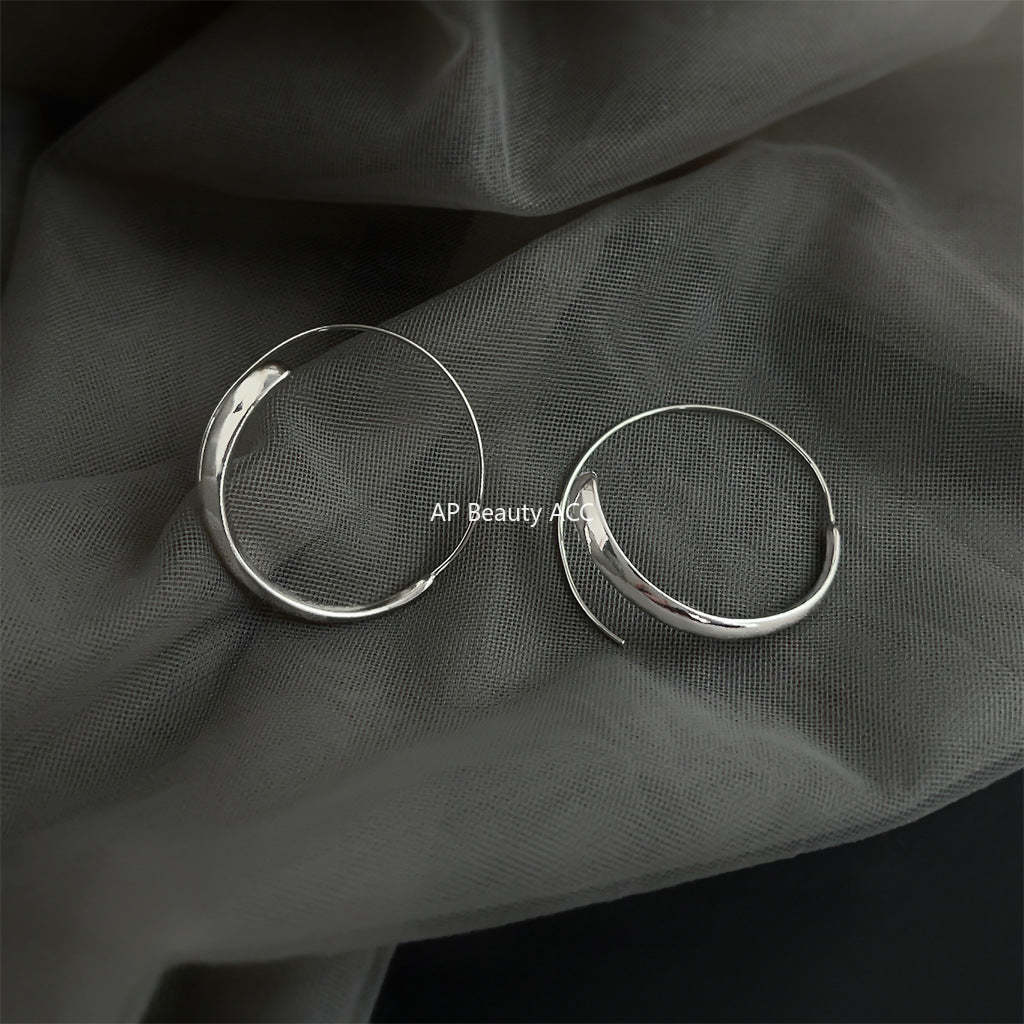 C관 - 선형 기하학 디테일 감각적 인스타 귀걸이 [4040] 24.06-1