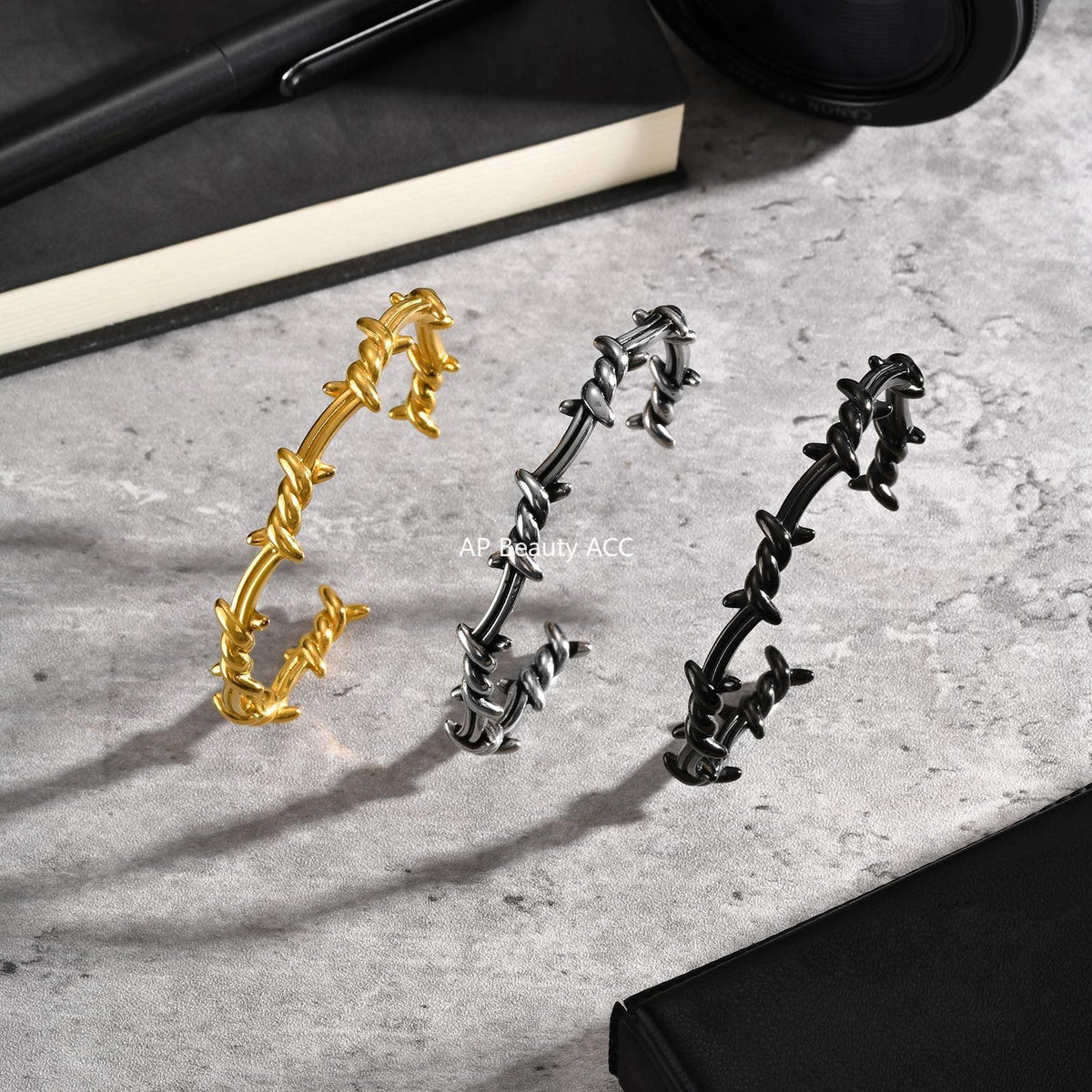 G관 - 스테인리스 매듭 디자인 C자 오픈 팔찌 [B-510] 25.11-1