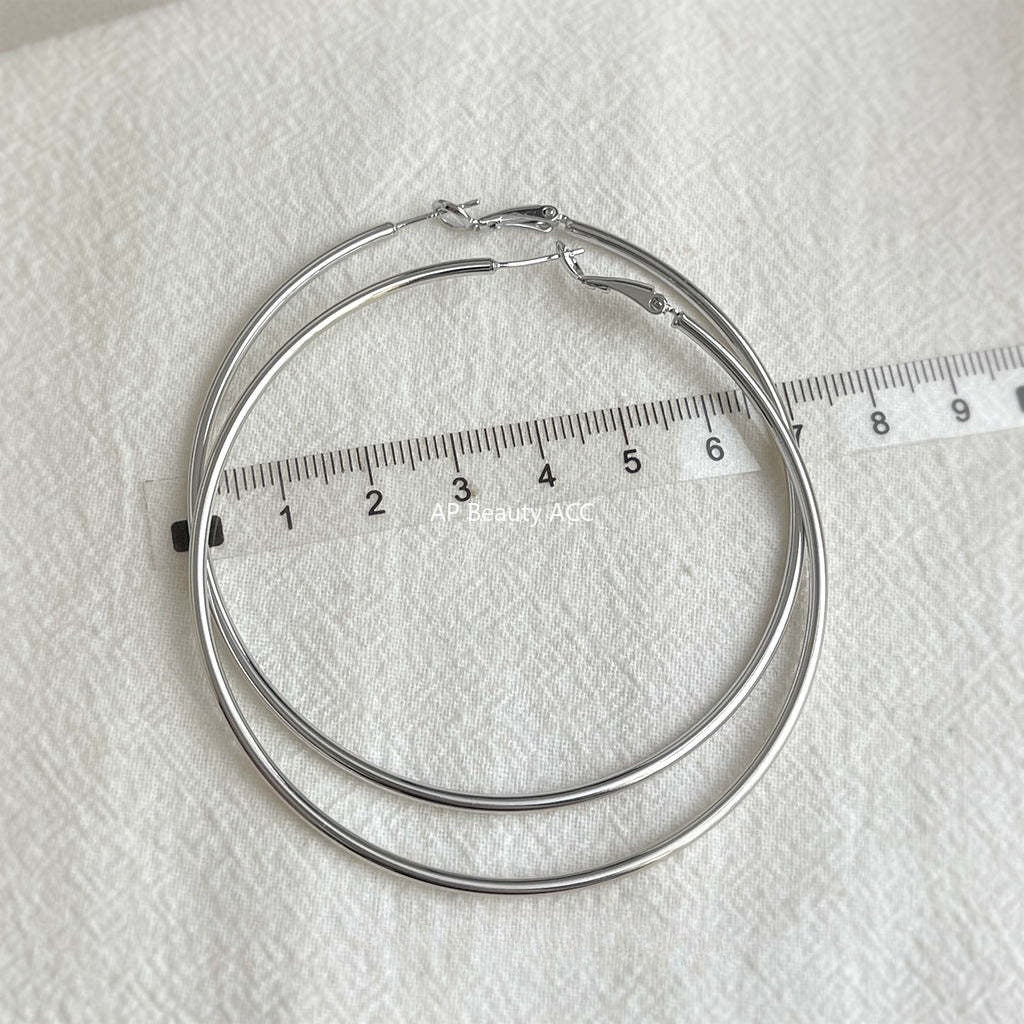 C관 - 와이드 원형 디자인 925 은침 링 귀걸이 [7120-7131] 25.11-3