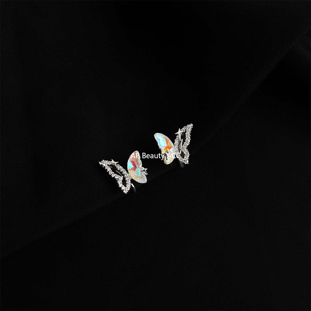 C관 - 큐빅 레진 진주 무피어싱 나선형 이어커프 귀걸이 [EJ0203F] 25.02-3