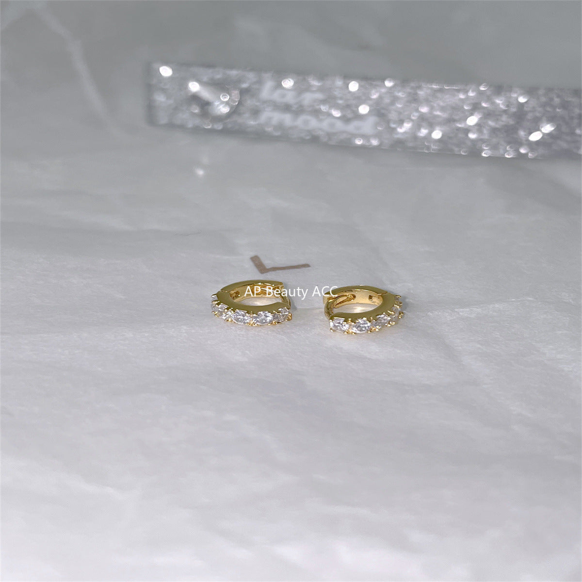A관 - 925 실버 심플 미니 큐빅 링 귀걸이 [EH-4209] 25.10-3
