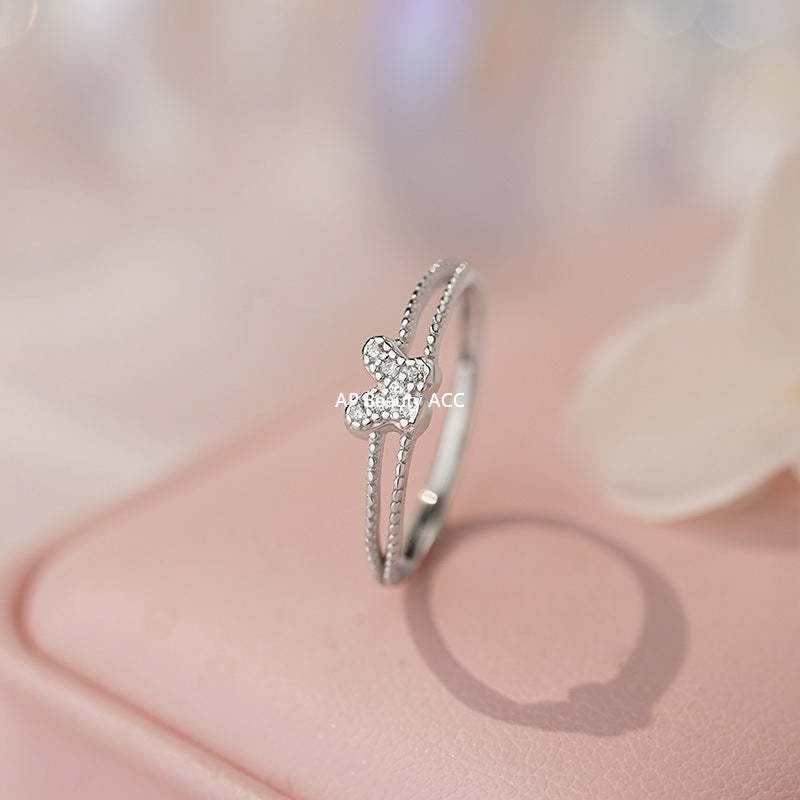 B관 - 999 실버 나비 더블 라인 오픈형 반지 [YC3227R_1] 25.10-2