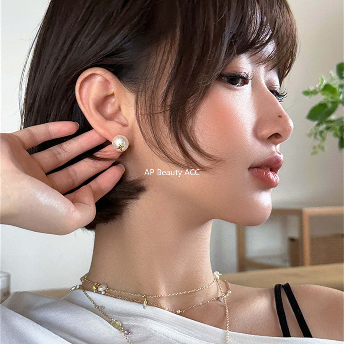 A관 - 925 은침 진주 별 스터드 귀걸이 [EH-3997] 25.10-2