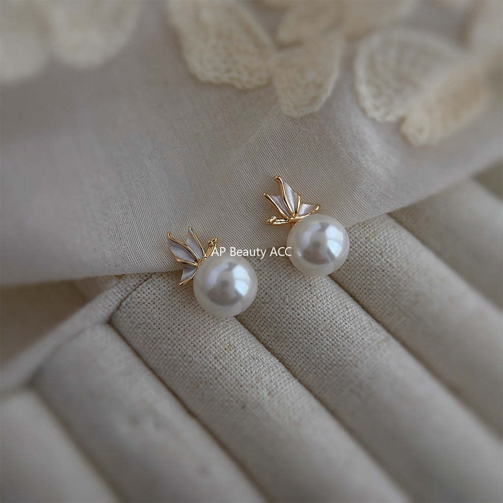 C관 - 14K 도금 글라스 진주 고급스러운 여름 귀걸이 [4294] 24.06-2