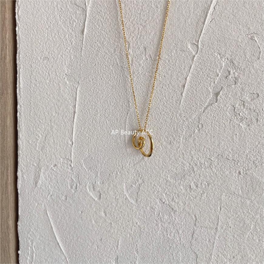 F관 - 925 실버 하트 라인 펜던트 목걸이 [B1221] 25.11-1