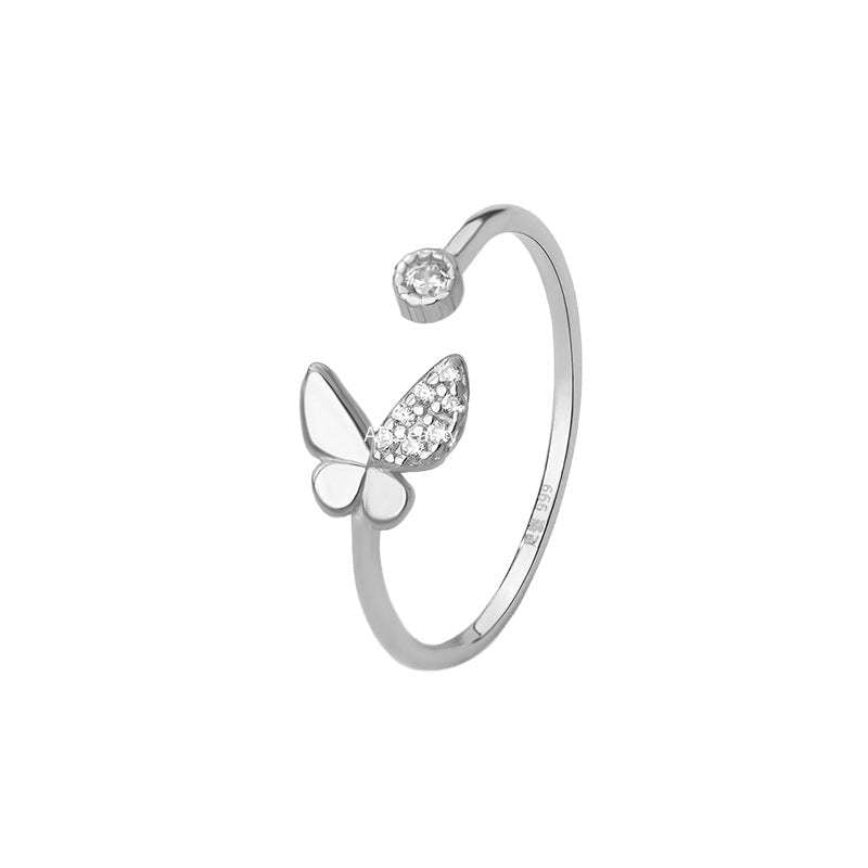 B관 - 999 실버 심플 나비 큐빅 반지 [YC3213R_1] 25.10-4