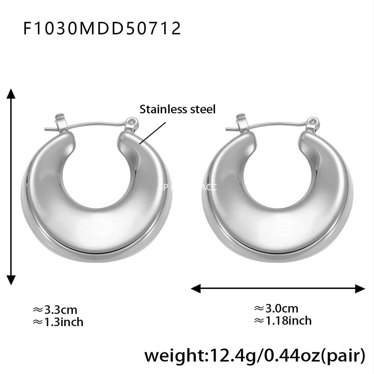 D관 - 18K 도금 기하학 디자인 스테인리스 스틸 귀걸이 [F1029-F1030-F166] 25.07-3