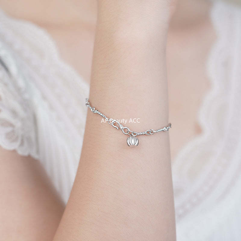 B관 - 999 실버 호박 펜던트 팔찌 [YC4779SL_1] 25.10-5