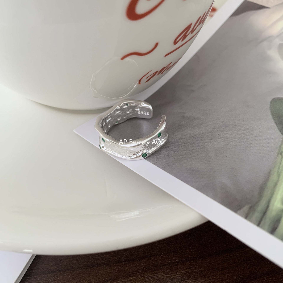 F관 - 925 실버 비정형 디자인 반지 [J1496] 25.12-3