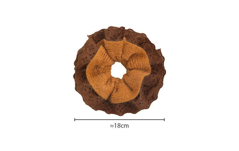 E관 - 패브릭 니트 레이스 곱창 헤어밴드 [27752] 25.12-1