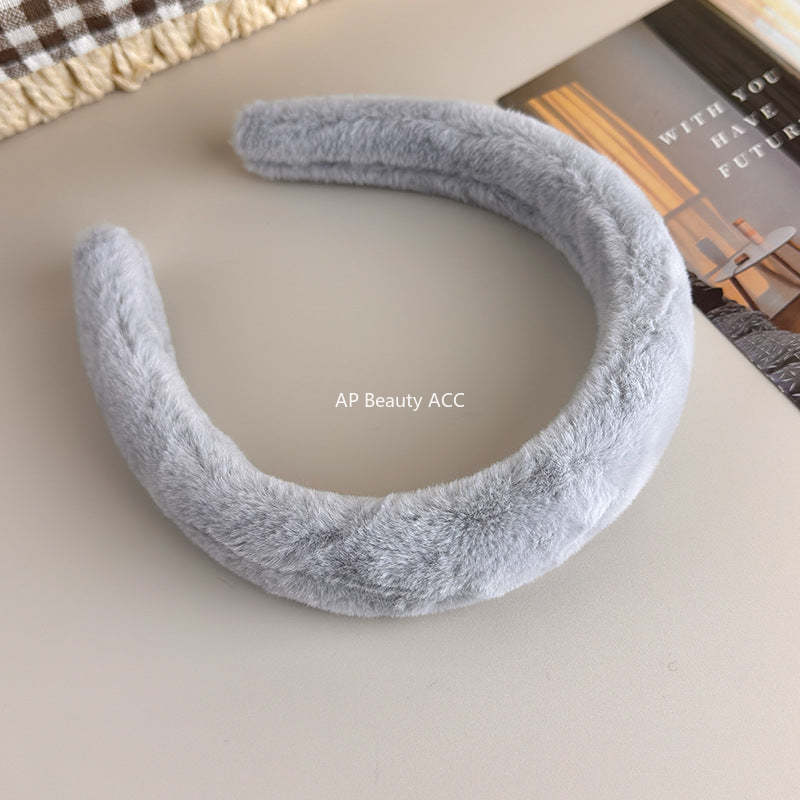 E관 - 퍼 소재 파스텔 볼륨 와이드 머리띠 [19179] 25.11-3