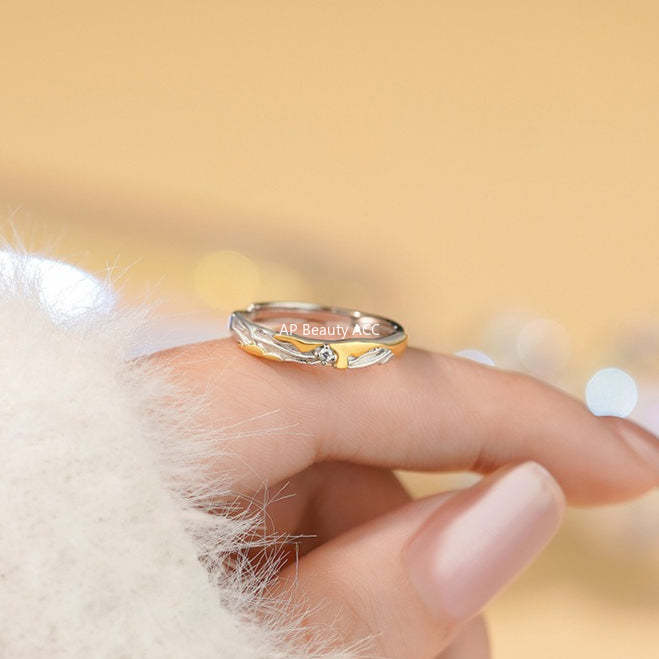 B관 - 999 실버 비정형 용암 텍스처 커플 반지 [YC4442R_1] 25.11-4