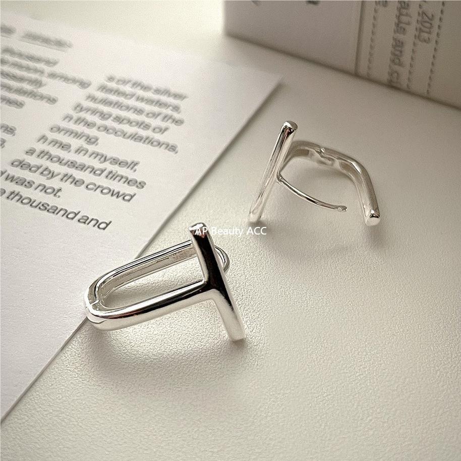 F관 - 925 실버 T자 모양 귀걸이 [C1092] 25.10-4