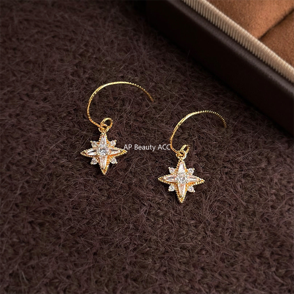 C관 - 핸드메이드 미니 큐빅 별 모양 후크 귀걸이 [7066] 25.11-2