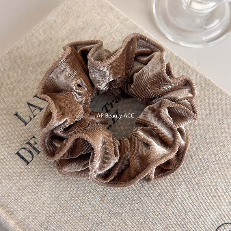 E관 - 벨벳 이중 레이어 곱창 헤어밴드 [26173] 25.11-1