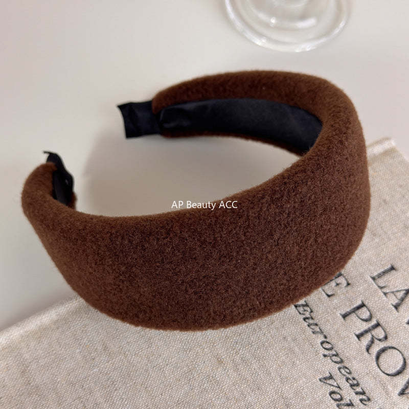 E관 - 모직 울 소재 볼륨 와이드 머리띠 [27699] 25.11-3