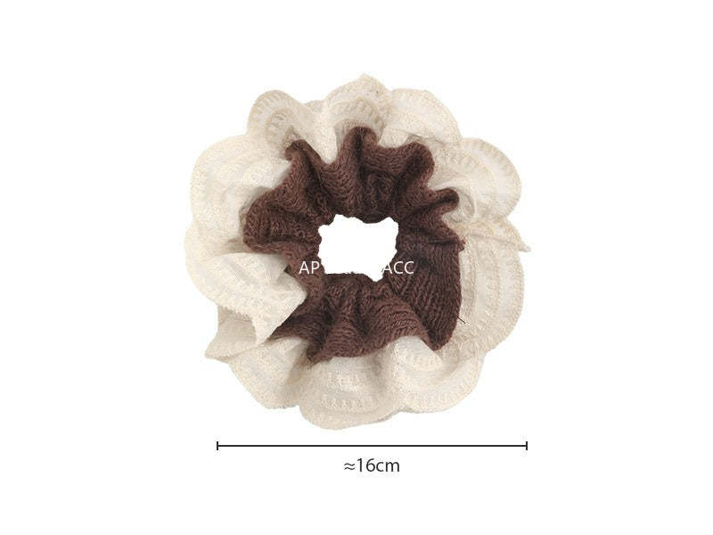 E관 - 니트 레이스 더블 레이어 곱창 헤어밴드 [27716] 25.11-4