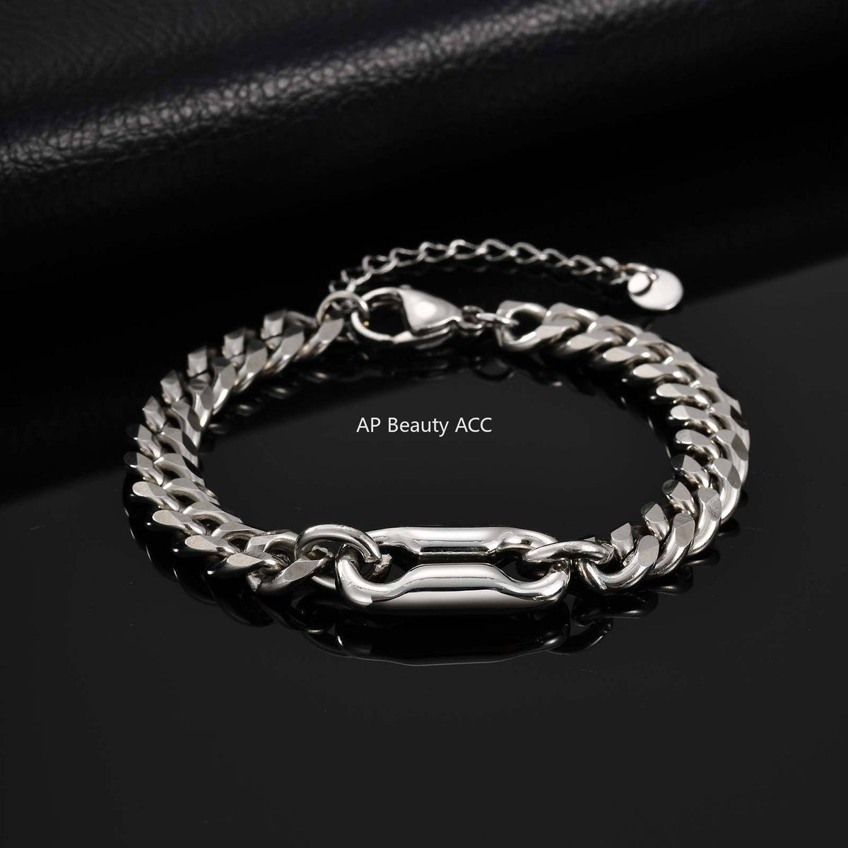 G관 - 스테인리스 스틸 8자 볼드 체인 팔찌 [BR-2632] 25.12-1