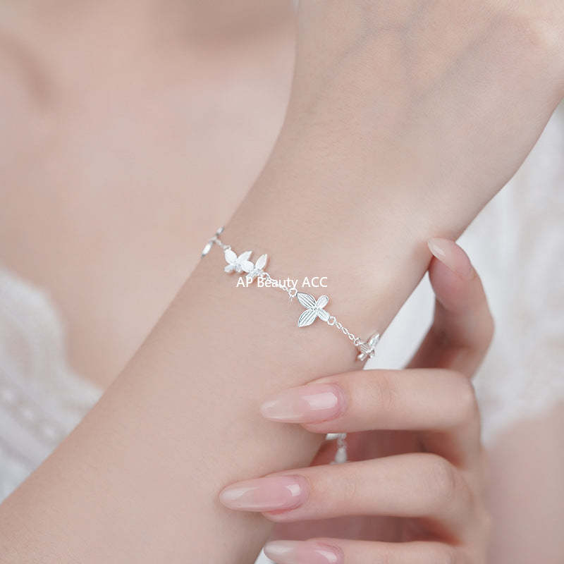 B관 - 999 실버 나비 펜던트 팔찌 [YC4672SL_1] 25.11-1