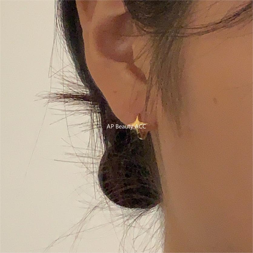 F관 - 925 실버 별 디자인 링 귀걸이 [C1245] 25.10-2