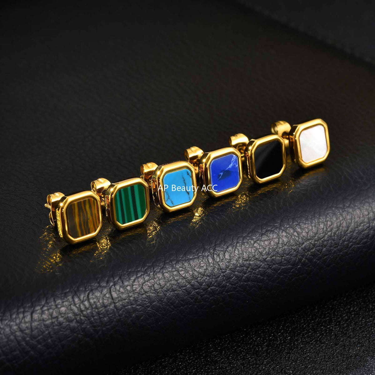 G관 - 스테인리스 스틸 심플 사각 모양 귀걸이 [ES-728] 25.12-2