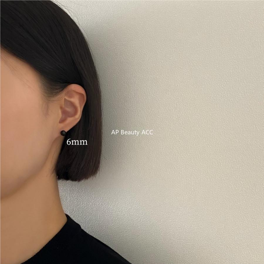 F관 - 925 실버 마노 귀걸이 [C1111] 24.05-3