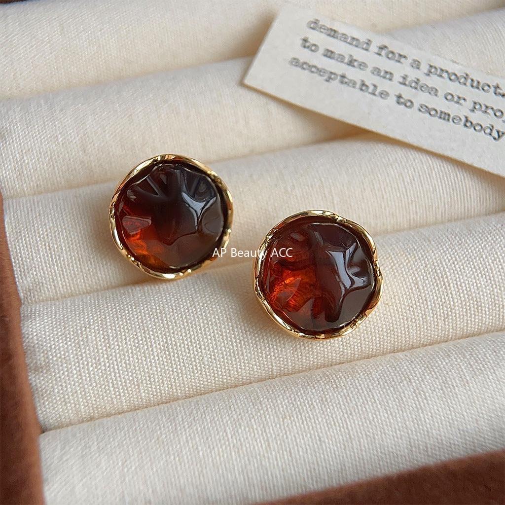 C관 - 실버 비정형 디자인 레트로 트렌디 엘레강스 귀걸이 [3646] 24.03-3