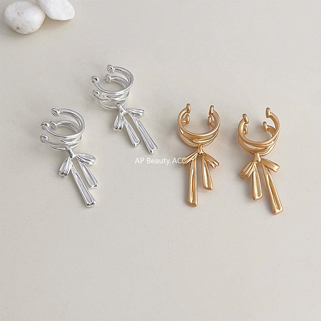 C관 - 리본 무광 도금 이어커프 귀걸이 [4083-4084] 24.05-4