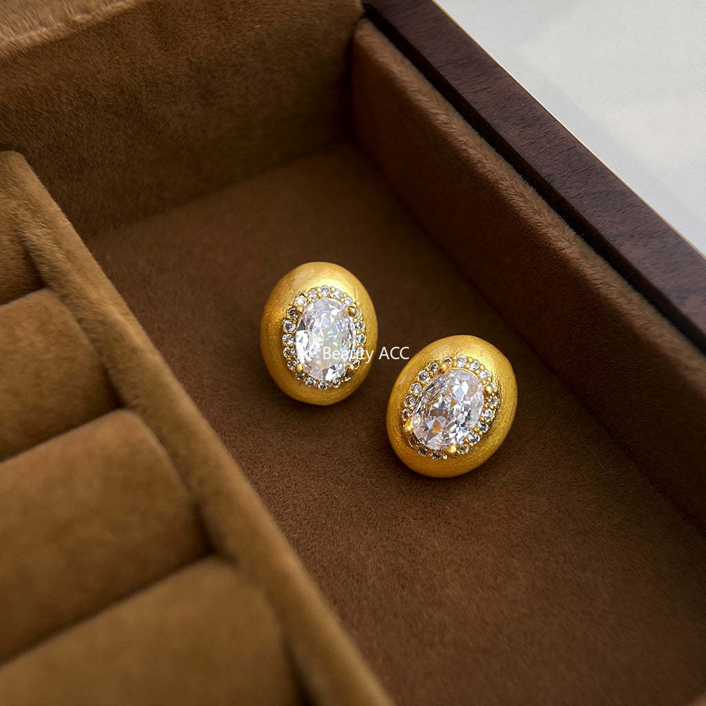 C관 - 14K 도금 925 은침 큐빅 라인 텍스처 귀걸이 [5495] 25.02-2