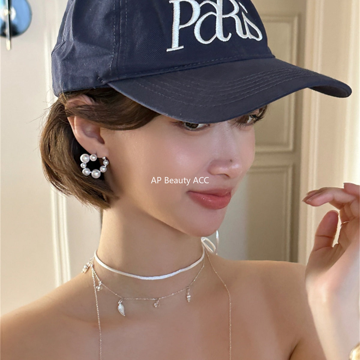 A관 - 925 은침 불규칙 진주 링 귀걸이 [EH-3979] 25.10-1