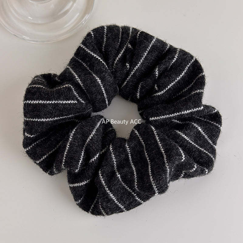 E관 - 사선 스트라이프 니트 울 머리띠 곱창 헤어밴드 [27523] 25.09-4