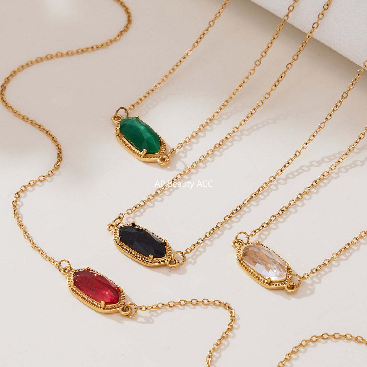 D관 - 스테인리스 스틸 크리스탈 큐브 플라워 큐빅 펜던트 목걸이 팔찌 [TXP453] 25.10-4