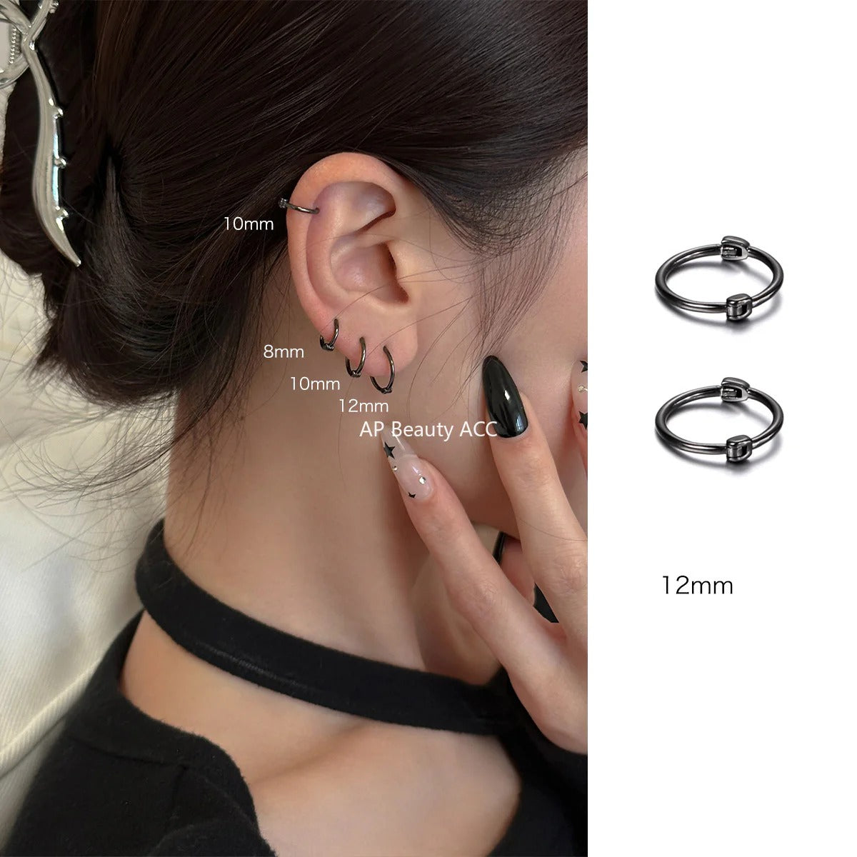 A관 - 999 실버 심플 링 귀걸이 [EH-2308] 25.10-3